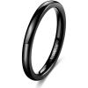 imageTIGRADE Black Titanium Ring 2mm 4mm 6mm 8mm Dome High Polished Wedding Band Size 31452mm