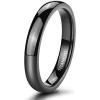 imageTIGRADE Black Titanium Ring 2mm 4mm 6mm 8mm Dome High Polished Wedding Band Size 31454mm