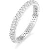 Silver-Double Row CZ