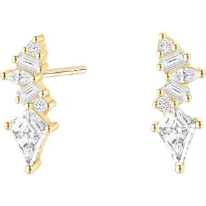 TIGRADE Stud Earrings Cubic Zirconia Dainty Small CZ Trendy Earrings 925 Sterling Silver Post Hypoallergenic for Women(Style 2)