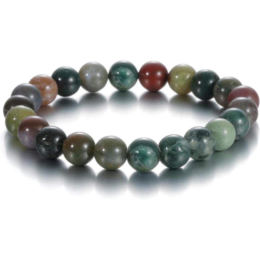 imageWomens Crystal Beaded Bracelets for Women Men Protective Energy Bracelet Natural Gemstone Bead BraceletAgatePeace