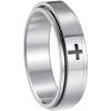 6mm Cross Silver