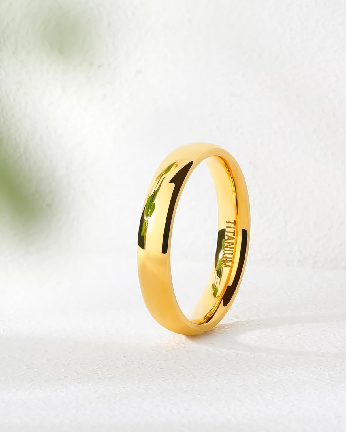 imageTIGRADE Titanium Ring 2mm 4mm 6mm 8mm 18k Gold Plated Wedding Band in Comfort Fit Dome Polished for Men Women Size 3144mm